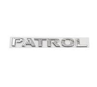 SDUEYZS Voiture 3D métal EmblèMe Autocollant pour Nissan Patrol Y60 Y61 Y62 Y63 Y64 Auto arrière Badge Accessoires,Chrome-A