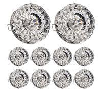 SDUYTDG 3W 5W LED Cristal Downlight 10 Pack Chrome Plafonnier Encastré Cuisine Îlot Éclairage 2in-3.5in Plafond Rond Spots Coloré Encastré Lumière