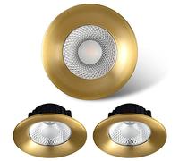 SDUYTDG Lot de 1/3/6, 7,6 cm, 10,2 cm, 12,7 cm, encastré en nid d'abeille en Verre Anti-éblouissant Peut éclairer près de l'éclairage de Plafond 5 W, 7 W, 9 W, 12 W en Laiton, 3000 K