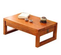 SDVantage Tatami Table avec tiroirs Table à thé rétro méditation basse baie table basse, 60 x 40 x 30 cm