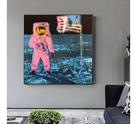 SDVIB Andy Warhol Works Toile Peintures Moonwalk Astronaute Affiches et Impressions Mur Art Photos pour Salon Décoration 90x90cm Sans Cadre
