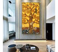 SDVIB Gustav Klimt Arbre De Vie Toile Art Paitnings Reproductions De Peintures Célèbres Classiques Gustav Klimt Mur Photo Décor 40x90cm Sans Cadre