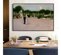 SDVIB John Singer Sargent Dans les Jardins du Luxembourg Toile Art Peinture à l'huile Oeuvre Image Home Salon Décor Impressions sur Toile 40x55cm Sans Cadre