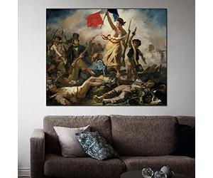 SDVIB La liberté guidant le peuple par Delacroix Célèbre Peinture Reproduction Wall Art Image pour Salon Home Decor Affiche 30x40cm Sans Cadre