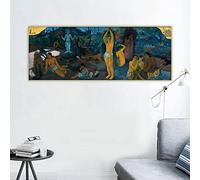 SDVIB Paul Gauguin D'où venons-nous de quoi sommes-nous où allons-nous, 1897" Impressions sur toile classiques Peinture à l'huile Décoration 40x90cm Sans cadre