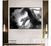 SDVIB Photos de la faune Noir et Blanc Léopards Affiches et Gravures Animal Toile Peinture Mur Art Décor À La Maison pour Salon 35x50cm Sans Cadre