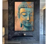 SDVIB Tableau moderne sur toile représentant Bouddha, affiche murale abstraite zen, décoration intérieure (40 x 50 cm, sans cadre)