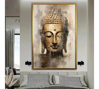 SDVIB Tableau sur toile d'inspiration bouddhiste, art mural zen, affiches abstraites sur toile, décoration pour salon, chambre à coucher (50x70cm/sans cadre)