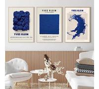 SDVIB Yves Klein Abstrait Bleu Cercle Affiches Et Gravures Toile Peinture Nordique Mur Art Photos Pour Salon Décor À La Maison 30x50cm-3Pieces Sans Cadre