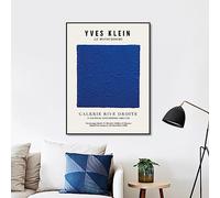 SDVIB Yves Klein Art Print Klein Bleu Monochrome Oeuvre Exposition Affiche Galerie Mur Art Toile Peinture Décor À La Maison 50x70 cm Sans Cadre