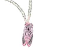 SDWGSD Pendentif amulette porte-bonheur en jade sculpté en forme de cigale, collier en jade, collier porte-bonheur pour protéger les mauvais esprits, cadeau inspirant pour homme et femme, Bois de oud