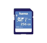 Hama Carte SDXC Classe 10 - Carte SD 256 Go, Vitesse jusqu'à 90 Mo/s, Carte Mémoire Compatible UHS-I, pour Ordinateur/Appareil Photo/Smartphone - Bleu