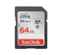 SanDisk Carte mémoire SDXC Ultra 64 Go – Classe 10 UHS-I – 30 Mo/s