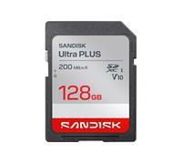SanDisk Carte mémoire SDXC Ultra PLUS 128 Go UHS-I Gris, Rouge, Blanc