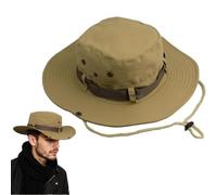 SDXCJY Chapeau de soleil Safari pour hommes et femmes, style jungle, idéal pour les activités de plein air, protection UV et pliable., kaki, taille unique