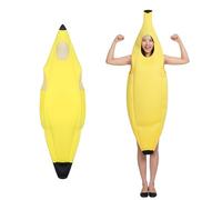 SDXCJY Costume de banane pour adultes, léger et confortable, déguisement de banane amusant pour Halloween, fête, carnaval, Noël, parfait pour un cosplay à thème amusant (jaune)