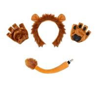 SDXCJY Costume de lion pour tous les âges - Kit de 4 pièces avec bandeau, gants, queue et jupe tutu, parfait pour enfants et adultes, cosplay, Halloween, anniversaire, carnaval, performance sur scène
