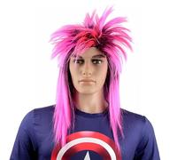 SDXCJY Costume punk disco des années 80 pour adulte - Rocker - Accessoire pour fête, Halloween, Carniva (rose)