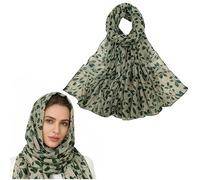 SDXCJY Écharpes pour femmes, écharpe pour femmes écharpes légères, dames châle imprimé fleur douce et légère pour toutes les tenues de toutes saisons, vert, taille unique