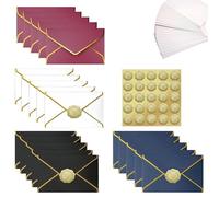 SDXCJY Enveloppes colorées 4 couleurs, enveloppes cadeaux pour mariages et festivals, idéales pour invitations DIY, cartes d'anniversaire/remerciement (12,5x16,5 cm). (Multicolore)