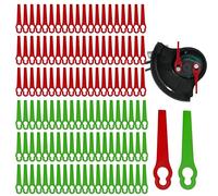 SDXCJY Lot de 120 lames de débroussailleuse en plastique rouge, 83 mm, accessoires de tondeuse à gazon, outil de débroussailleuse sans fil (120 pièces)
