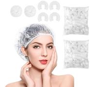 SDXCJY Lot de 200 bonnets de douche jetables, grands bonnets de bain épais en plastique transparent et élastique pour cheveux, bonnets de bain pour spa, usage domestique, hôtel et salon de coiffure