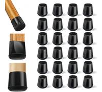 SDXCJY Lot de 24 patins de protection pour pieds de chaise, en caoutchouc de silicone avec doublure en feutre, empêchent les rayures au sol et réduisent le bruit de mouvement, patins en feutre pour