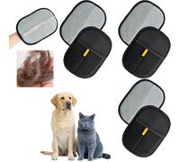 SDXCJY Lot de 3 gants d'épilation pour animaux de compagnie, gants de toilettage double face réutilisables, pour animaux de compagnie, tapis, lit, canapé, vêtements, gants d'élimination statique des