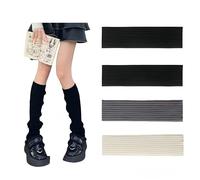 SDXCJY Lot de 4 paires de jambières tricotées pour femmes et filles, jambières tendance pour enfants, chaussettes d'hiver tricotées au crochet, chaussettes longues pour le ballet, la danse, le