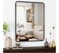 SDXYSTCE Miroir mural - 60 x 90 cm - Miroir Morden pour salle de bain, salon, chambre à coucher, décoration murale d'entrée, noir