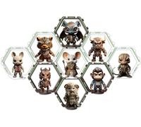 SDYAR Lot de 9 Petites Étagères Murales Autocollantes de 15,2 cm pour Collection Funko Pop - Étagère à Rebord pour Décoration de Chambre à Coucher, Salon - Fluorescente (Noir, Blanc)