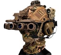 SDYAYFGE Protection Casque Airsoft,Jeux avec Ensemble Complet Incluant Masque Écouteur Lunettes Lampe Poche Support NVG Et Tampon EPP pour Cosplay Tir Sportif Chasse en Plein Air