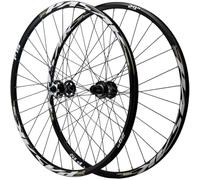 SDYAYFGE Roues De VTT avec Axe Traversant Et Frein À Disque, Moyeu À 32 Boulons 26 27,5 29 Pouces, Avant 2 À L'Arrière 4 Roulements, Paire De Roues en Aluminium, 7-12 Vitesses,Noir,27.5inch