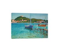 SDYSKKUG Albert Marquet Célèbre Tableau. Impression sur Toile. Après-midi d'été. Reproductions Affiche pour Salon Chambre Décoration 42x30cm Cadre Intérieur