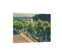 SDYSKKUG Albert Marquet Célèbre Tableau. Impression sur Toile. Froid en été. Reproductions Affiche pour Salon Chambre Décoration 100x80cm Cadre Intérieur