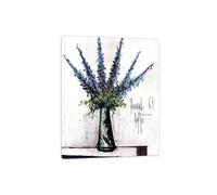 SDYSKKUG Bernard Buffet Reproduction Peinture Huile sur Toile Célèbre. Impression Image sur Toile. Delphinium bleu. Tableau Salon Prête à Accrocher 50x40cm Cadre Intérieur