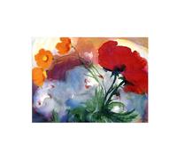 SDYSKKUG Emil Nolde Impression sur Toile. Célèbre Peinture Reproduction. Fleurs rouges. D'art Mural Tableau Decoration Salon 85x60cm Sans Cadre