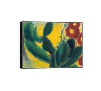 SDYSKKUG Emil Nolde Tableau. Impression sur Toile. Cactus aux fleurs rouges. Célèbre D'art Mural Affiche Décoration Salon. Reproductions 40x30cm Cadre Noir