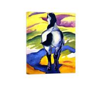 SDYSKKUG Franz Marc Tableau. Cheval bleu 2. Abstrait Impression sur Toile. Moderne Cadre Intérieur Affiche Mural Décoration Salon Chambre Maison 50x40cm