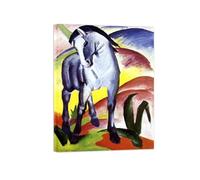 SDYSKKUG Franz Marc Tableau. Cheval bleu. Abstrait Impression sur Toile. Moderne Cadre Intérieur Affiche Mural Décoration Salon Chambre Maison 40x30cm