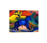 SDYSKKUG Franz Marc Tableau. Petit cheval bleu. Abstrait Impression sur Toile. Moderne Cadre Intérieur Affiche Mural Décoration Salon Chambre Maison 40x30cm