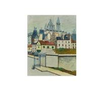 SDYSKKUG Impression sur Toile. Élisée Maclet Célèbre Tableau. L’église de Montmartre 3. D'art Affiche Décoration Chambre. Reproductions 100x80cm Sans Cadre