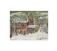 SDYSKKUG Impression sur Toile. Élisée Maclet Célèbre Tableau. Lapin agile Montmartre. D'art Affiche Décoration Chambre. Reproductions 105x80cm Sans Cadre