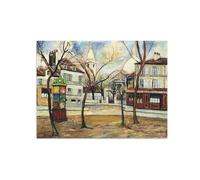 SDYSKKUG Impression sur Toile. Élisée Maclet Célèbre Tableau. Lieu Montmartre. D'art Affiche Décoration Chambre. Reproductions 65x50cm Sans Cadre