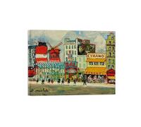 SDYSKKUG Impression sur Toile. Élisée Maclet Célèbre Tableau. Moulin Montmartre. D'art Affiche Décoration Chambre. Reproductions 105x80cm Cadre Intérieur