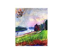 SDYSKKUG Impression sur Toile. Henri Matisse Célèbre Peinture. Rives de rivière. D'art Mural Tableau Décoration Salon. Reproductions 72x60cm Sans Cadre