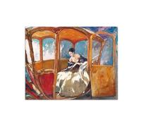 SDYSKKUG Jean-Gabriel Domergue Célèbre Tableau Impression sur Toile. Princesse en calèche. Décoration pour salon. Reproductions 63x50cm Sans Cadre