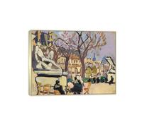 SDYSKKUG Louis Valtat Tableau Impression sur Toile. Célèbre D'art Mural Affiche Décoration Salon. Jardin Tuileries. Reproductions 105x80cm Cadre Argenté