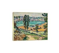 SDYSKKUG Louis Valtat Tableau Impression sur Toile. Célèbre D'art Mural Affiche Décoration Salon. Port. Reproductions 48x40cm Cadre Argenté