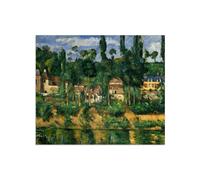 SDYSKKUG Paul Cézanne Impression sur Toile. Château de Médan. Célèbre Peinture. D'art Mural Tableau Décoration Salon. Reproductions 85x70cm Sans Cadre